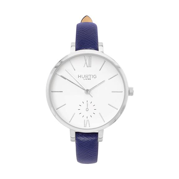 Horloge Amalfi Petite Zilver Wit & Donkerblauw via Shop Like You Give a Damn