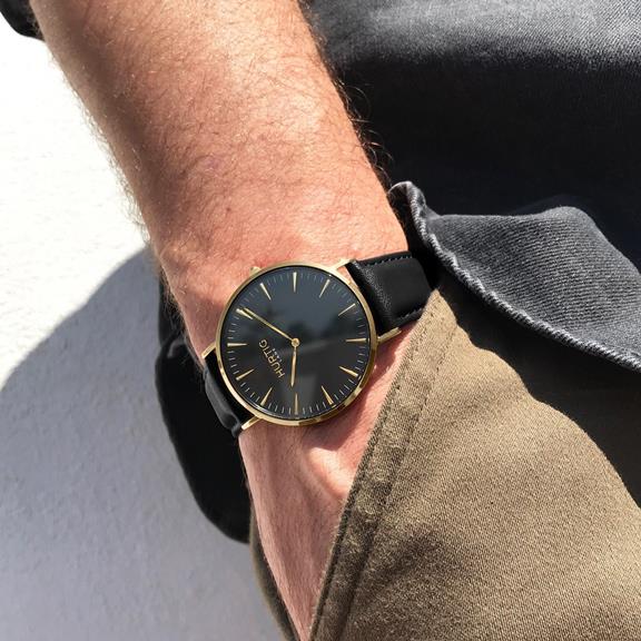 Mykonos Watch Gold, Black & Black from Shop Like You Give a Damn