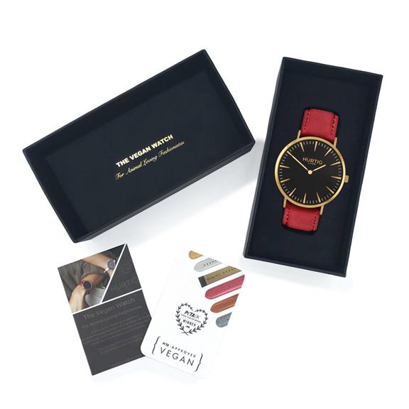 Mykonos Horloge Goud, Zwart & Rood from Shop Like You Give a Damn