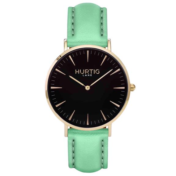 Mykonos Horloge Goud, Zwart & Mint via Shop Like You Give a Damn