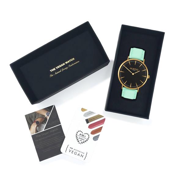 Mykonos Horloge Goud, Zwart & Mint from Shop Like You Give a Damn