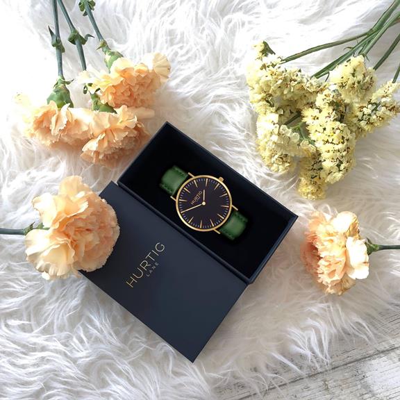 Mykonos Watch Gold, Black & Green from Shop Like You Give a Damn