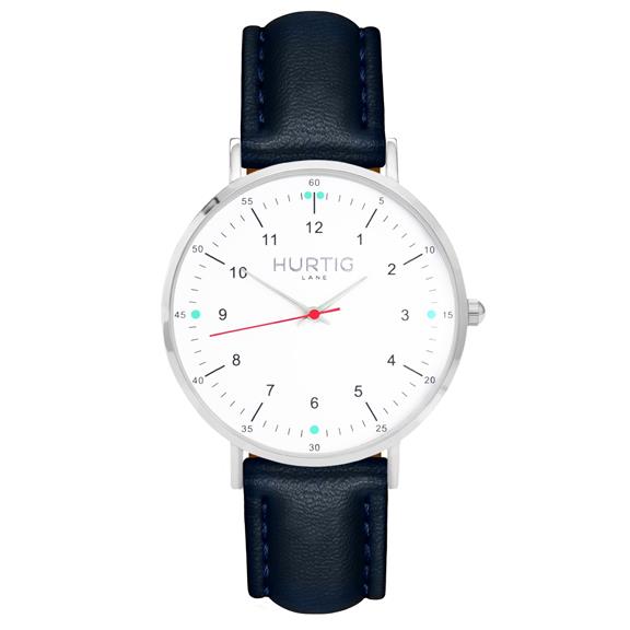 Moderna Horloge Zilver, Wit & Nachtblauw via Shop Like You Give a Damn