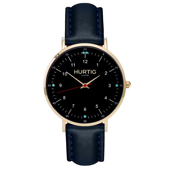 Moderna Watch Gold, Black & Midnight Blue via Shop Like You Give a Damn