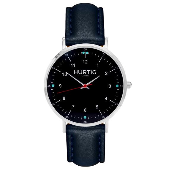 Moderna Watch Silver, Black & Midnight Blue via Shop Like You Give a Damn