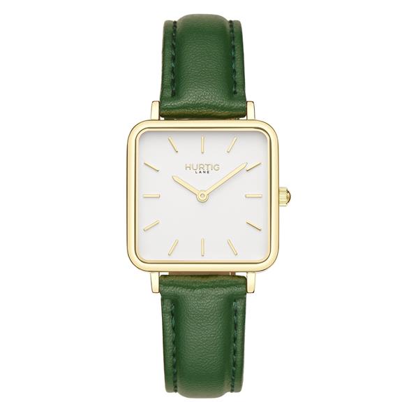 Horloge NeliÃ¶ Square Goud Wit & Donkergroen via Shop Like You Give a Damn