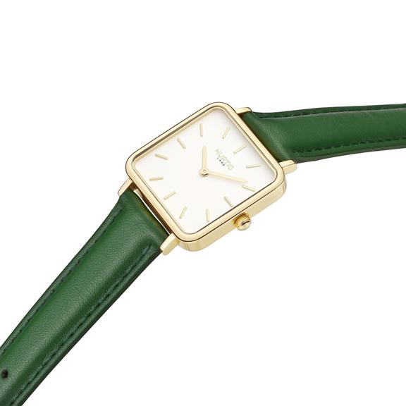 Horloge NeliÃ¶ Square Goud Wit & Donkergroen from Shop Like You Give a Damn