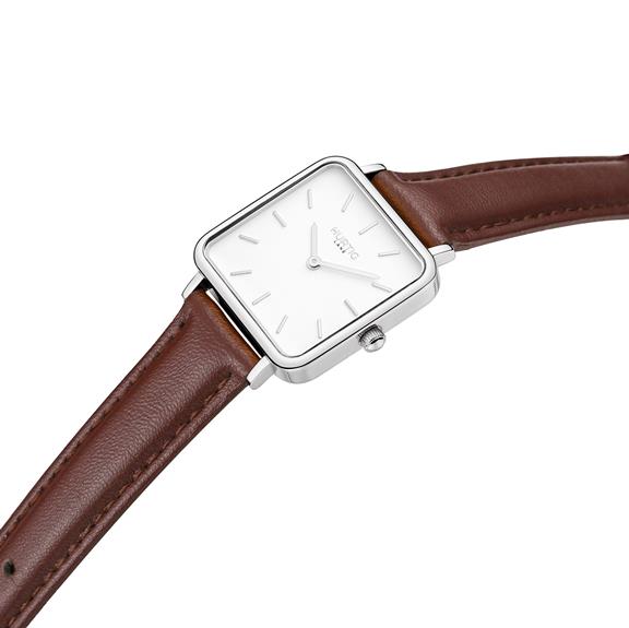 Watch NeliÃ¶ Square Silver White & Chestnut from Shop Like You Give a Damn