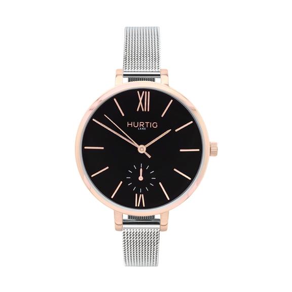 Horloge Amalfi Petite RosÃ©goud Zwart & Zilver via Shop Like You Give a Damn