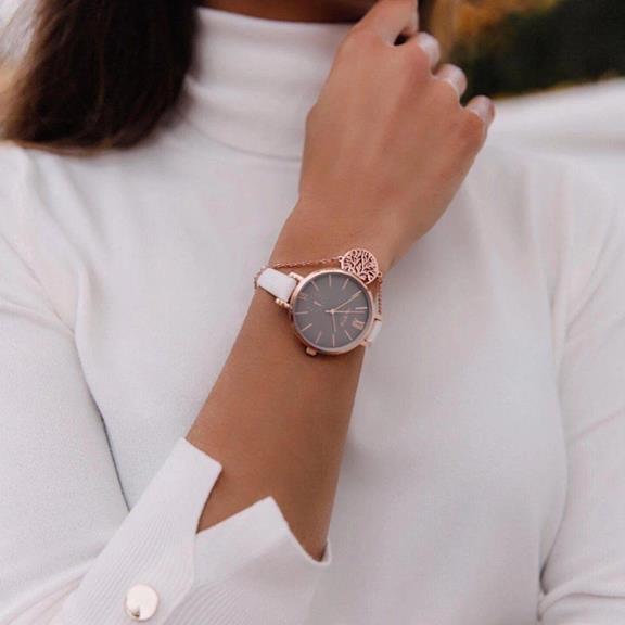 Horloge Amalfi Petite RosÃ©goud Grijs & Wit from Shop Like You Give a Damn