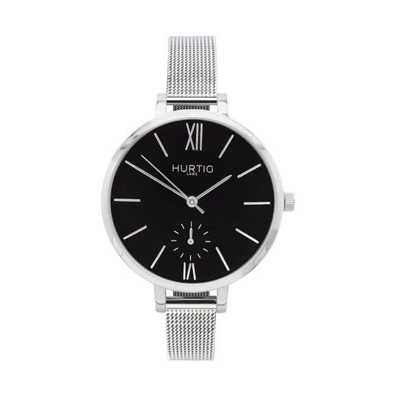 Horloge Amalfi Petite Zilver Zwart & Zilver via Shop Like You Give a Damn