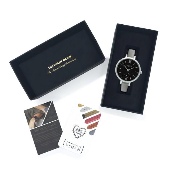 Horloge Amalfi Petite Zilver Zwart & Grijs from Shop Like You Give a Damn