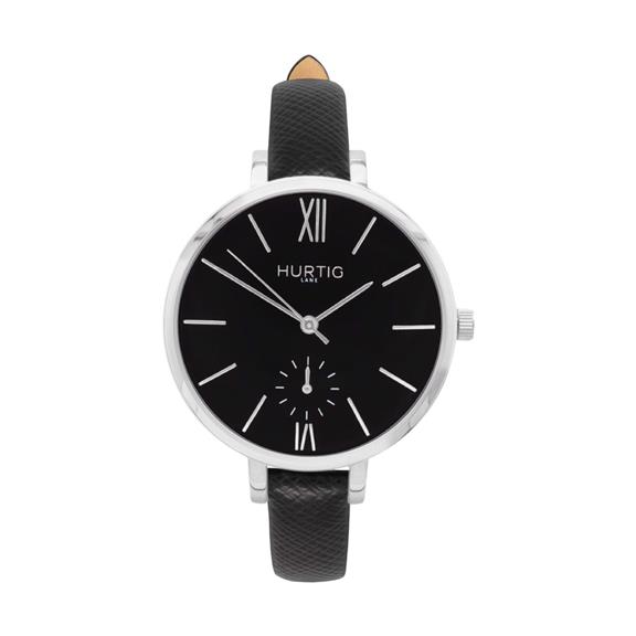 Horloge Amalfi Petite Zilver Zwart & Zwart via Shop Like You Give a Damn