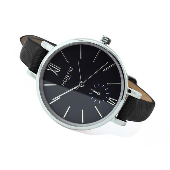 Horloge Amalfi Petite Zilver Zwart & Zwart from Shop Like You Give a Damn