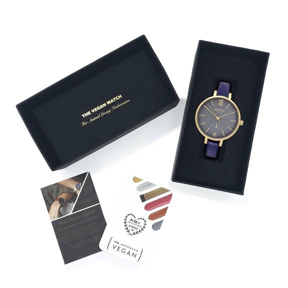 Horloge Amalfi Petite Goud Grijs & Donkerblauw 3