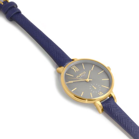 Horloge Amalfi Petite Goud Grijs & Donkerblauw 6