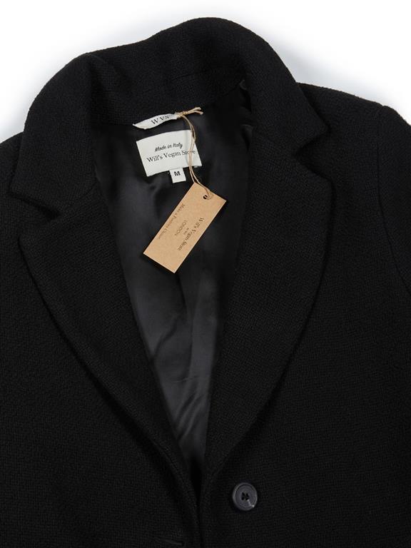 Coat Structured Vegan Wool Black 4