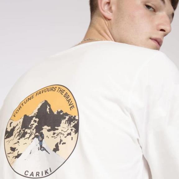 Long Sleeve Climber Fortune Favours The Brave White 4