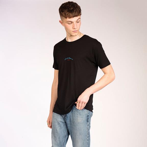 T-Shirt Streetwear Tencel Zwart 1