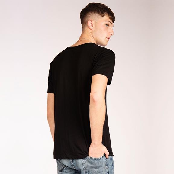 T-Shirt Streetwear Tencel Zwart 2