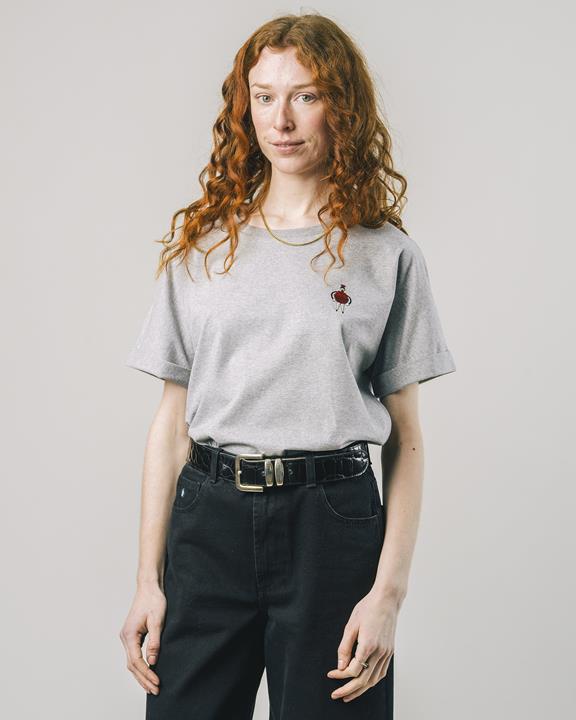 Emily Oversize T-Shirt Grau Melange 1