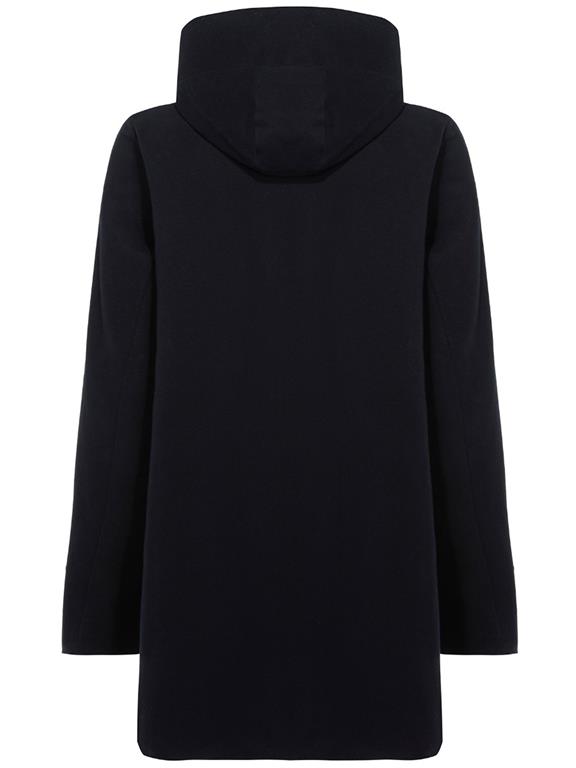 Coat Vegan Wool Hooded Black from Shop Like You Give a Damn