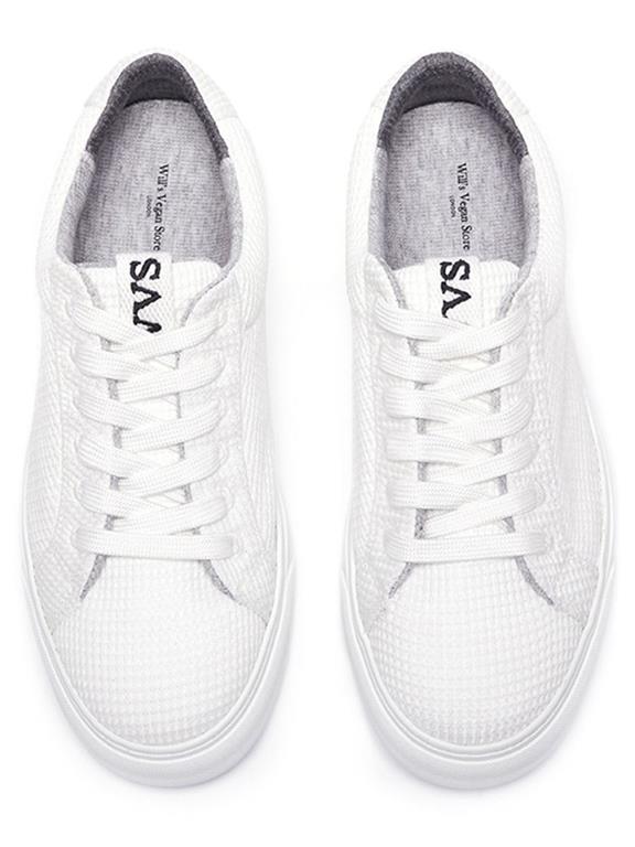 Sneakers Ldn Biodegradable White Knit via Shop Like You Give a Damn