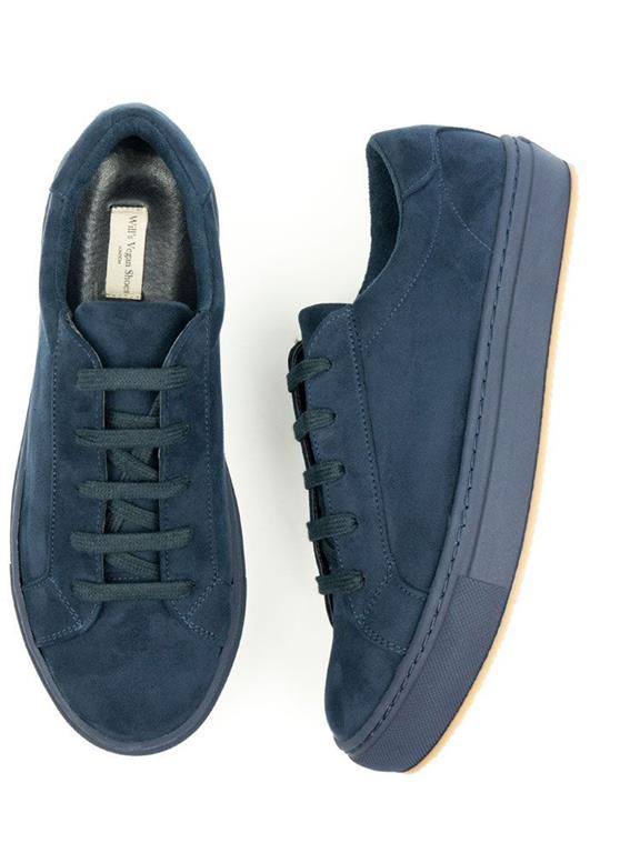 Sneakers Dark Blue Vegan Suede via Shop Like You Give a Damn