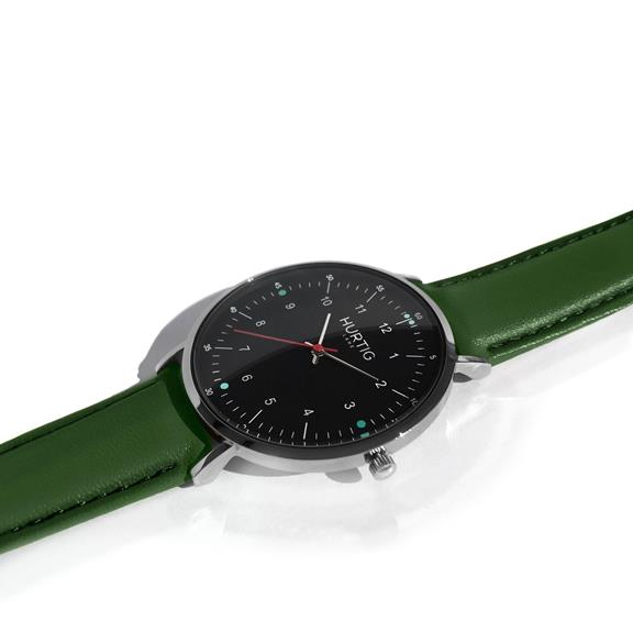 Moderna Watch Silver, Black & Green from Shop Like You Give a Damn