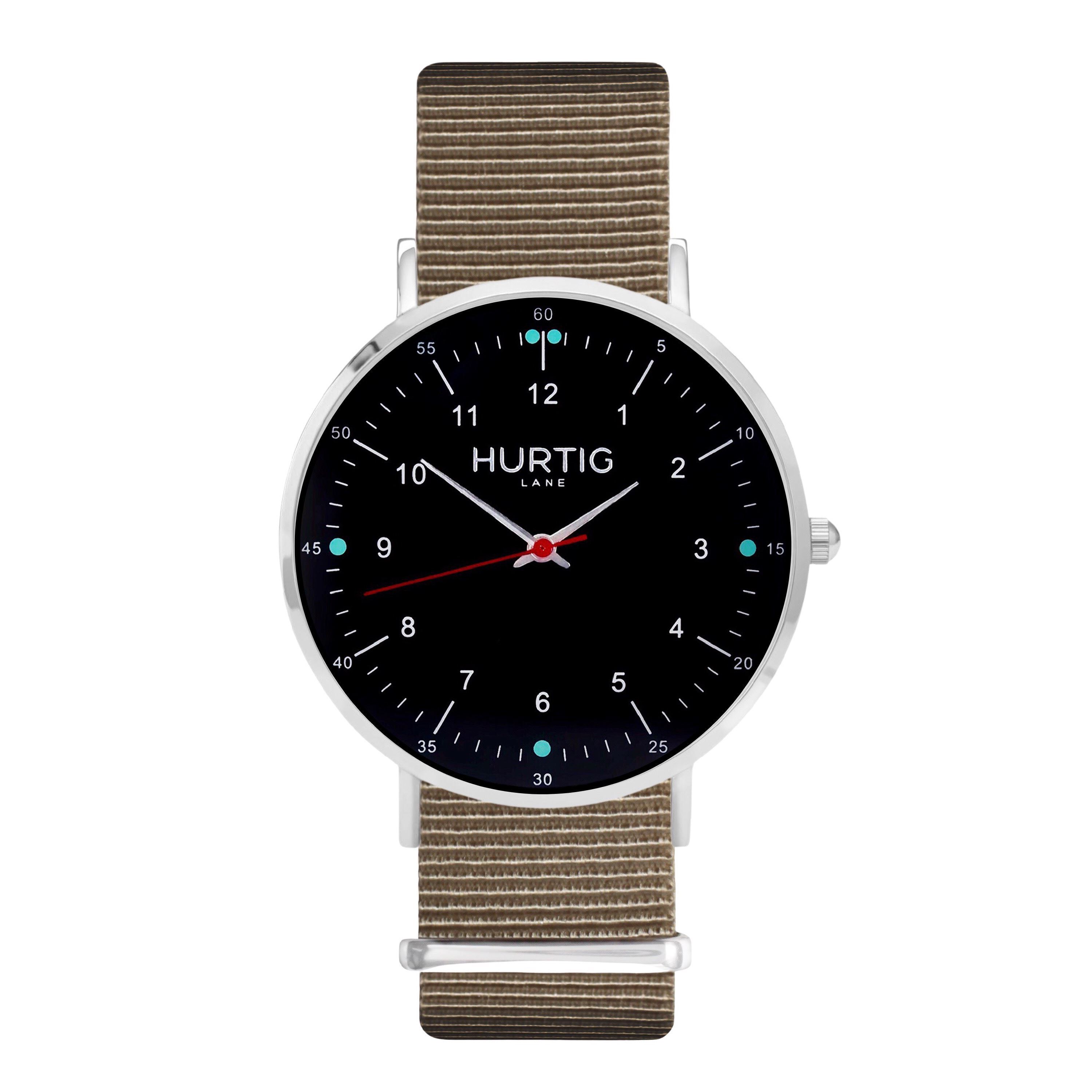 Watch Moderna Nato Silver Black & Sand via Shop Like You Give a Damn