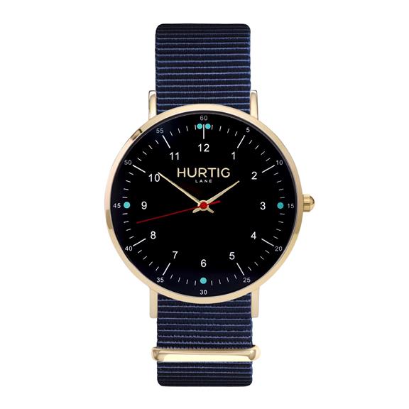 Moderna Nato Horloge Goud, Zwart & Oceaanblauw 2