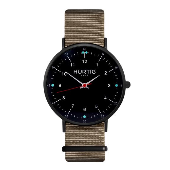 Moderna Nato Horloge All Black & Sand via Shop Like You Give a Damn