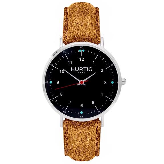 Horloge Moderna Vegan Suede Zilver Zwart & Hemelsblauw 10