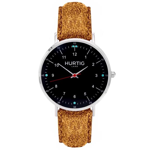 Moderna Tweed Horloge Zilver, Zwart & Camel via Shop Like You Give a Damn