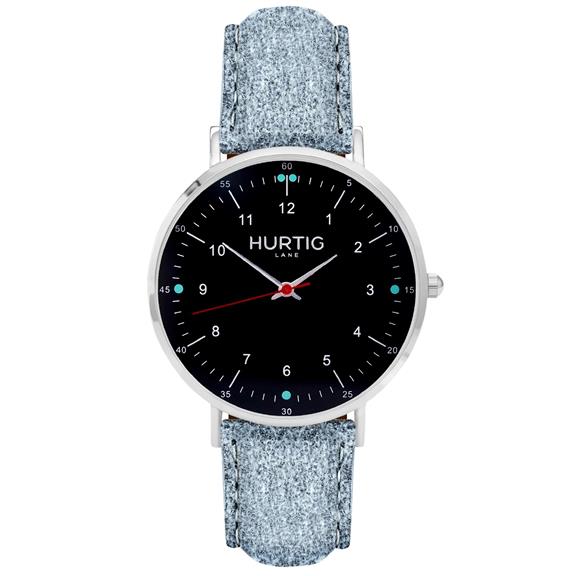 Moderna Tweed Horloge Zilver, Zwart & Grijs via Shop Like You Give a Damn