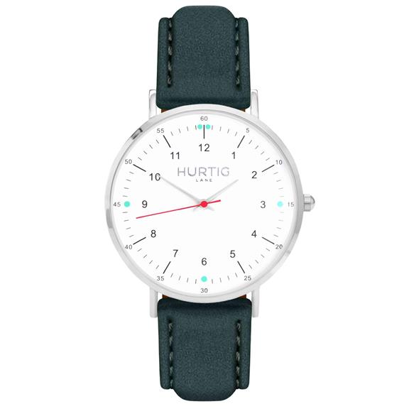 Watch Moderna Suede Silver White & Coral 8