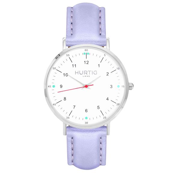 Moderna Watch Silver, White & Lilac 2