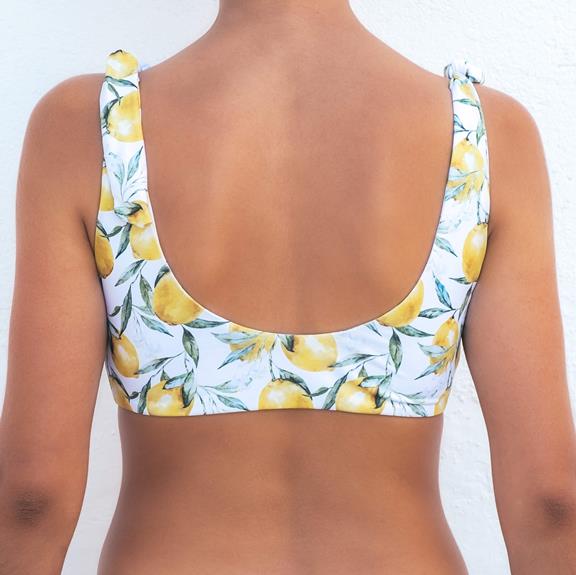 Bikini Top Side Loop Print Lemon 5