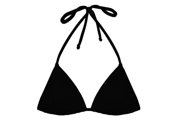 Bikini Top Rio Triangle Plain Pepper Black 3