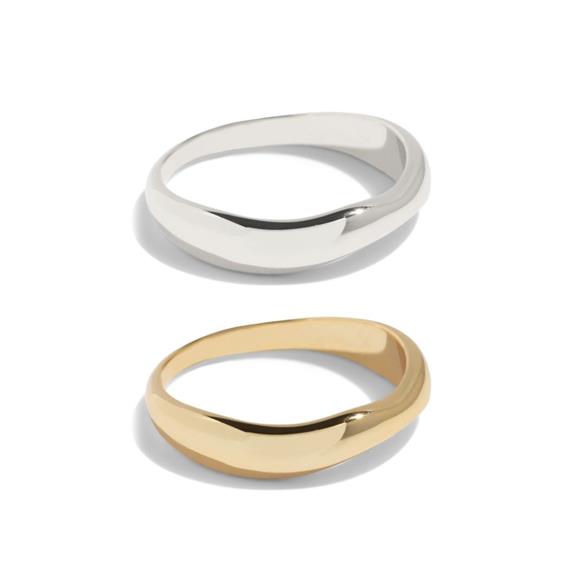 Ring Set Double Trouble Sterling Silver & 18k Gold Plated 4