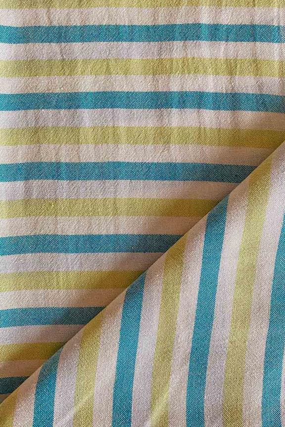 Beach Towel Ares Blue & Green Stripes 2
