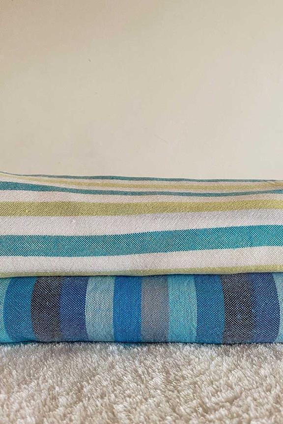 Beach Towel Ares Blue & Green Stripes 4