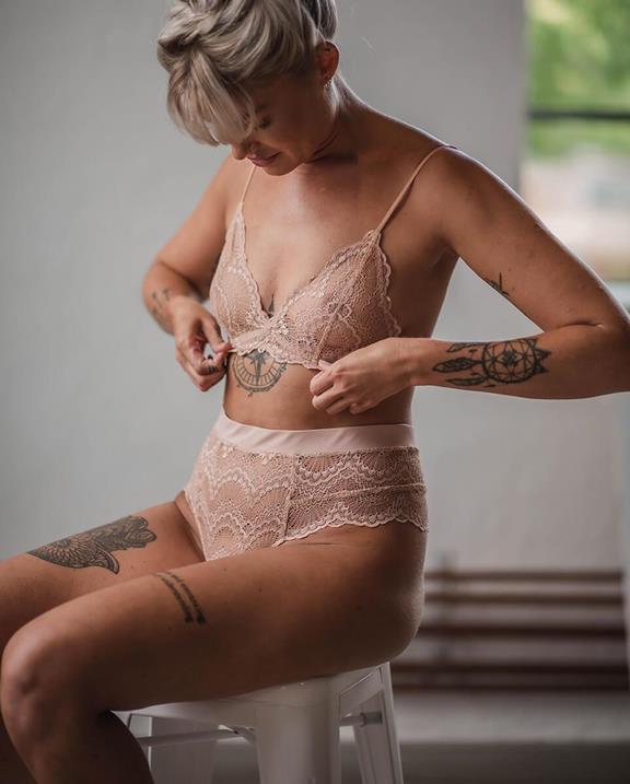 String Taille Haute 001 Rose Clair 15