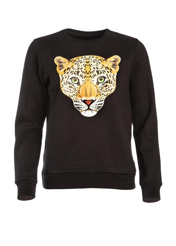 Sweatshirt Wild Cat Zwart 3
