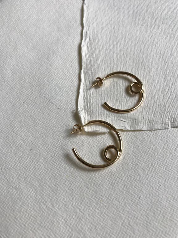 Earrings Large Twisted Silver 3
