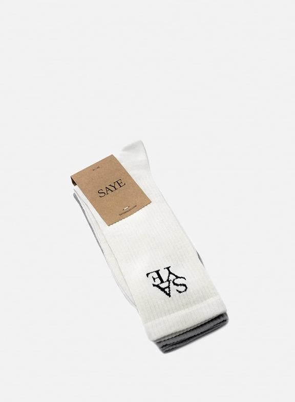 Socks Off White & Grey 4