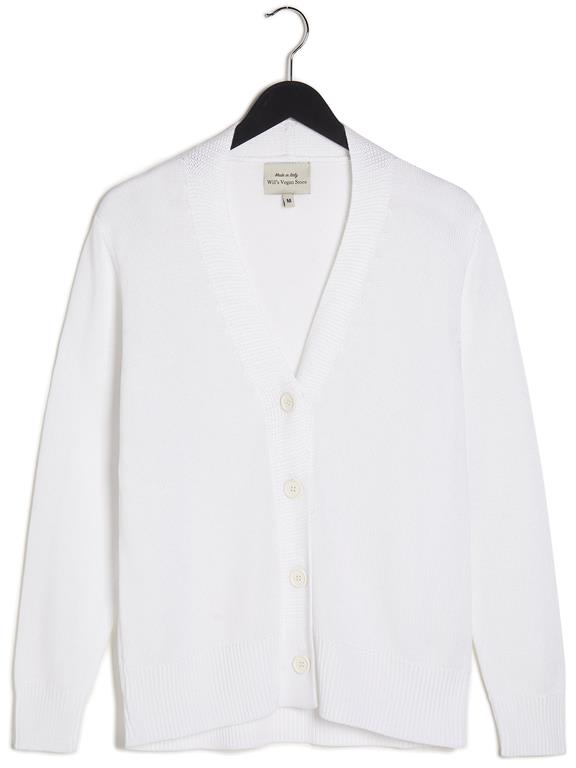 Cardigan Button Up Knitted White from Shop Like You Give a Damn