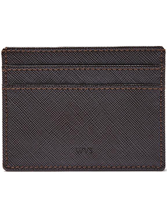 Card Holder Saffiano Chocolate Brown from Shop Like You Give a Damn