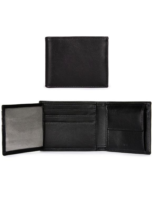 Trifold Coin Wallet Black 3