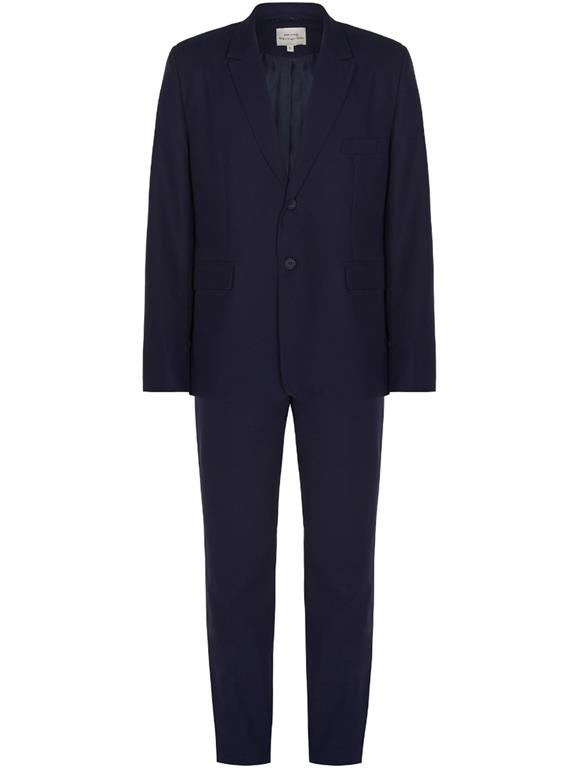 Trousers Two Piece Suit Dark Blue 3